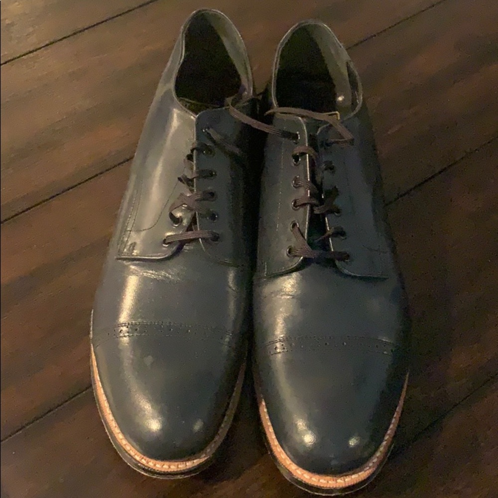 Deep green stacy Adams men’s dress shoes size 13D